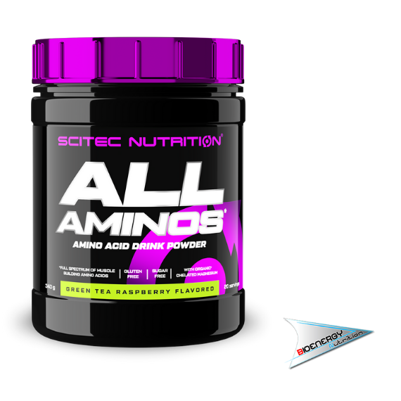 SciTec-ALL AMINOS (Conf. 340 gr)   Green Tea - Raspberry  